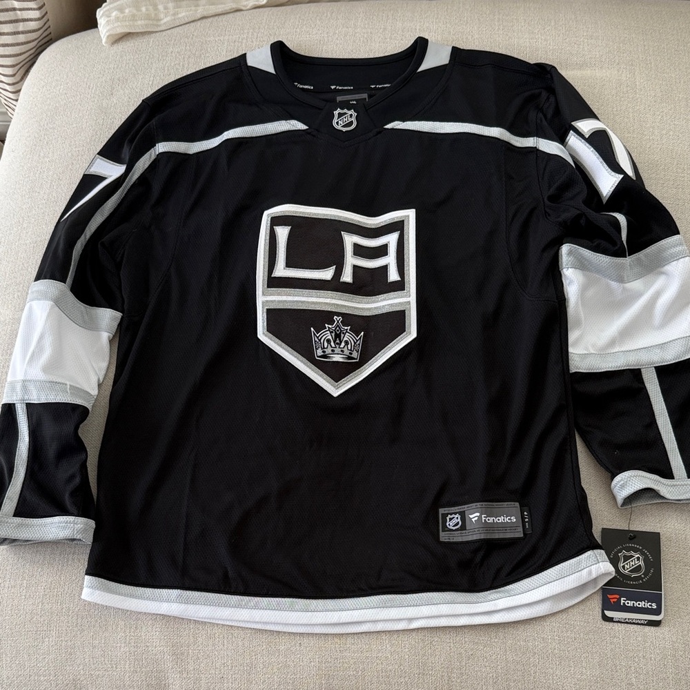 Fanatics Black and Gray Hockey Jersey